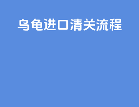 乌龟进口清关流程