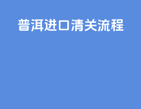 普洱进口清关流程
