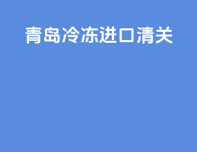 青岛冷冻进口清关