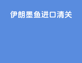 伊朗墨鱼进口清关