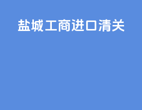 盐城工商进口清关