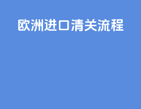 欧洲进口清关流程