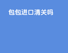 包包进口清关吗