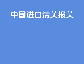 中国进口清关报关