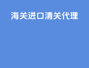 海关进口清关代理