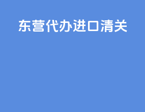 东营代办进口清关