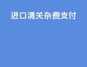 进口清关杂费支付