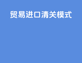 贸易进口清关模式