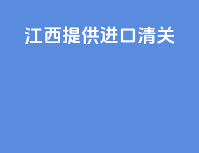 江西提供进口清关