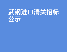 武钢进口清关招标公示