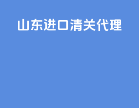 山东进口清关代理