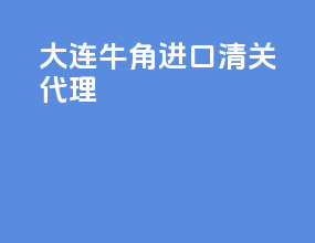 大连牛角进口清关代理
