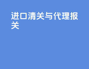 进口清关与代理报关