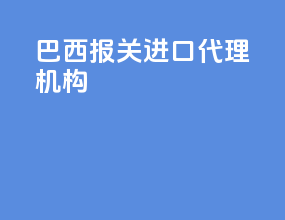 巴西报关进口代理机构