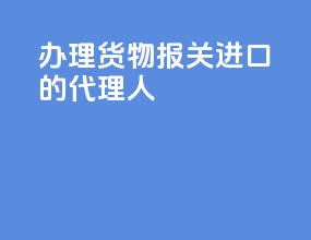 办理货物报关进口的代理人