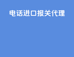 电话进口报关代理