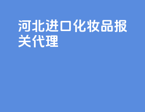 河北进口化妆品报关代理