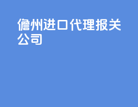 儋州进口代理报关公司