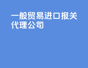nmn一般贸易进口报关代理公司
