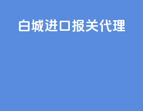 白城进口报关代理