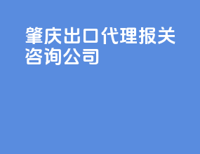 肇庆出口代理报关咨询公司