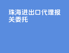 珠海进出口代理报关委托