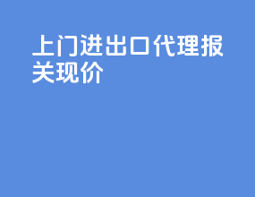 上门进出口代理报关现价