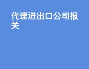 代理进出口公司报关