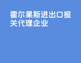 霍尔果斯进出口报关代理企业