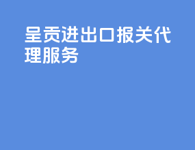 呈贡进出口报关代理服务