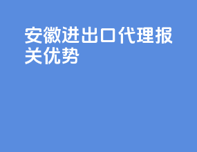 安徽进出口代理报关优势