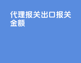 代理报关出口报关金额
