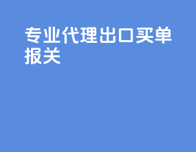 专业代理出口买单报关