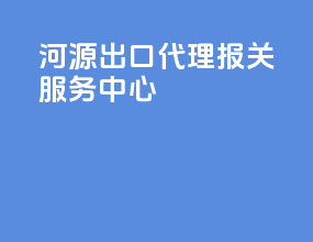 河源出口代理报关服务中心