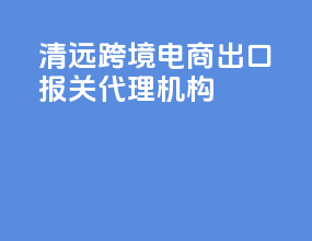 清远跨境电商出口报关代理机构