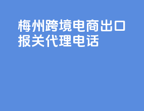 梅州跨境电商出口报关代理电话