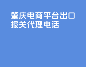 肇庆电商平台出口报关代理电话