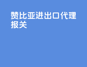 赞比亚进出口代理报关