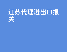 江苏代理进出口报关