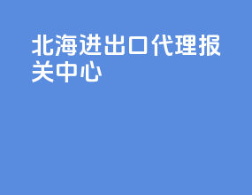 北海进出口代理报关中心