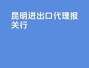昆明进出口代理报关行