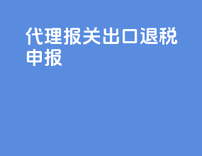 代理报关出口退税申报