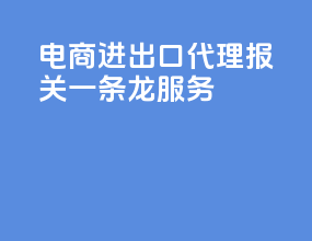 电商进出口代理报关一条龙服务