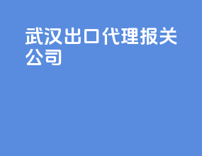 武汉出口代理报关公司