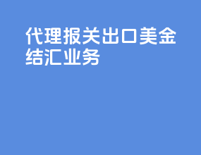 代理报关出口美金结汇业务