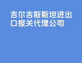 吉尔吉斯斯坦进出口报关代理公司