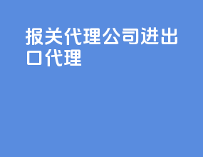 报关代理公司进出口代理