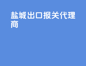 盐城出口报关代理商