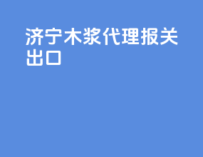 济宁木浆代理报关出口