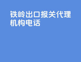 铁岭出口报关代理机构电话